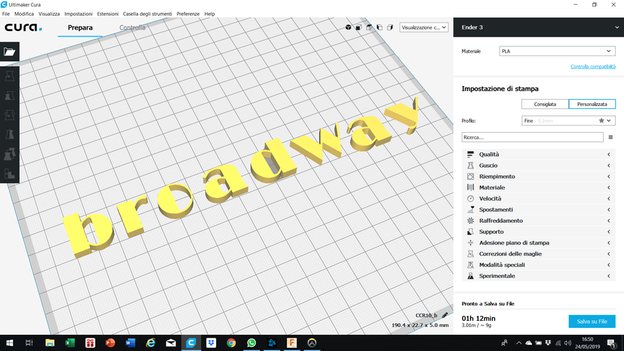BROADWAY font lowercase 3D letters STL file 3D Print 246279 BROADWAY font lowercase 3D letters STL file 3D Print 246279