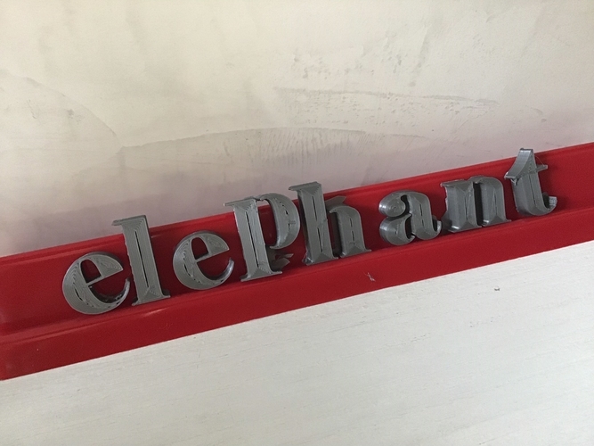 ELEPHANT font lowercase 3D letters STL file 3D Print 246308 ELEPHANT font lowercase 3D letters STL file 3D Print 246308