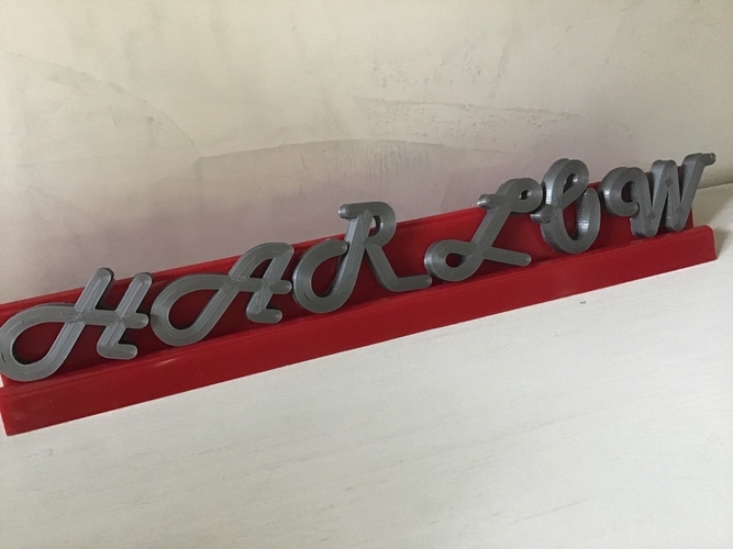 HARLOW font uppercase 3D letters STL file 3D Print 246311 HARLOW font uppercase 3D letters STL file 3D Print 246311