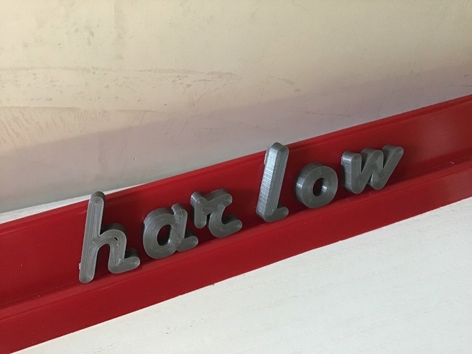 HARLOW font lowercase 3D letters STL file 3D Print 246314 HARLOW font lowercase 3D letters STL file 3D Print 246314