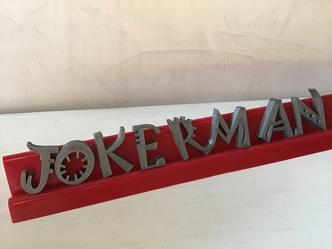 JOKERMAN font uppercase 3D letters STL file 3D Print 246316 JOKERMAN font uppercase 3D letters STL file 3D Print 246316
