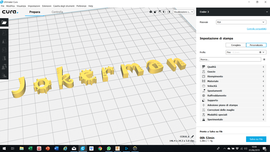 JOKERMAN font lowercase 3D letters STL file 3D Print 246319 JOKERMAN font lowercase 3D letters STL file 3D Print 246319