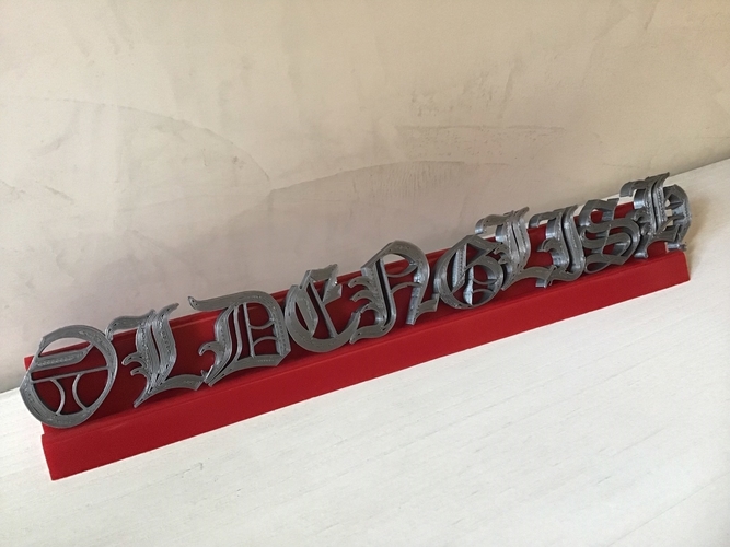 OLD ENGLISH font uppercase 3D letters STL file 3D Print 246337 OLD ENGLISH font uppercase 3D letters STL file 3D Print 246337