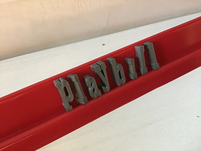 PLAYBILL font lowercase 3D letters STL file 3D Print 246353 PLAYBILL font lowercase 3D letters STL file 3D Print 246353