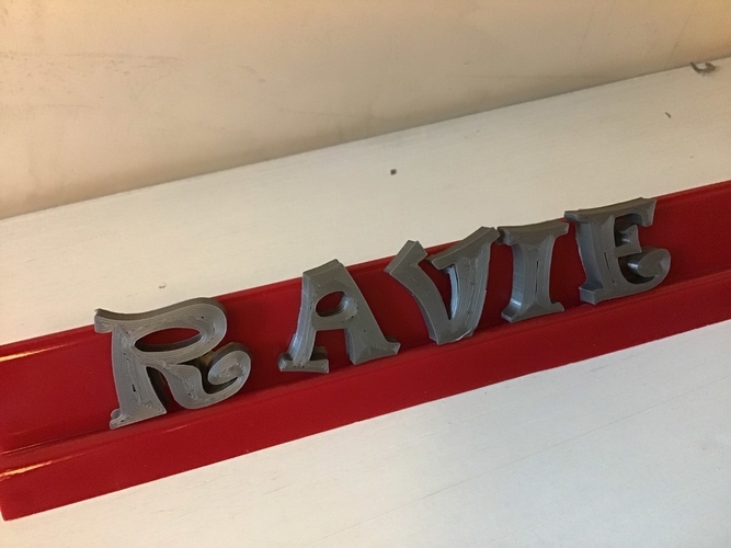 RAVIE font uppercase 3D letters STL file 3D Print 246368 RAVIE font uppercase 3D letters STL file 3D Print 246368