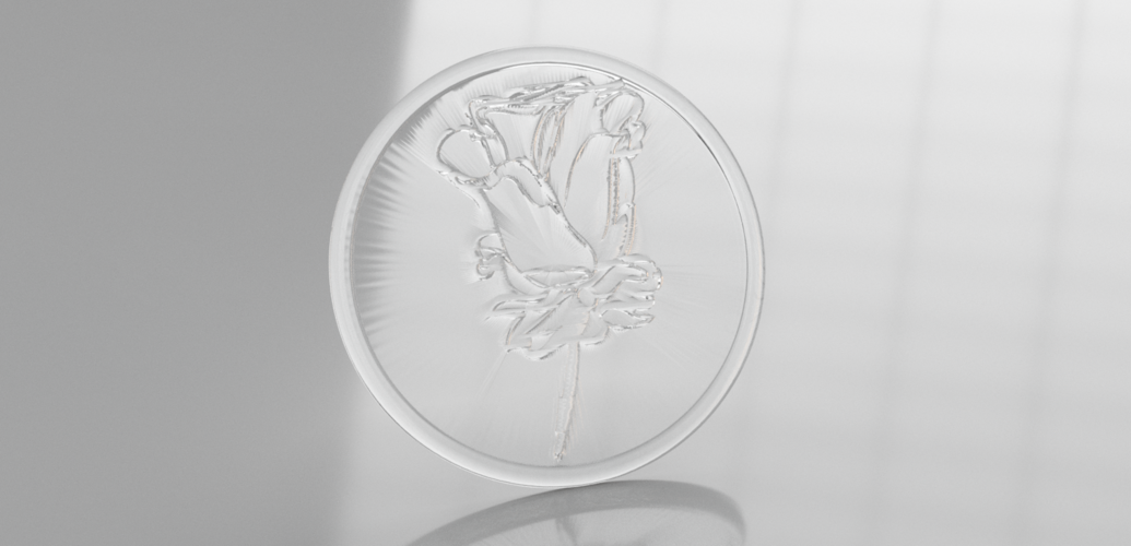 Coaster with rose (pair) 3D Print 246452 Coaster with rose (pair) 3D Print 246452