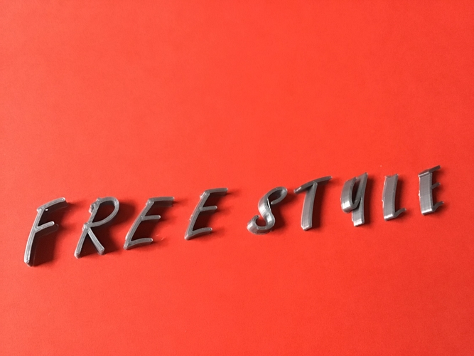FREESTYLE font uppercase 3D letters STL file 3D Print 246747 FREESTYLE font uppercase 3D letters STL file 3D Print 246747