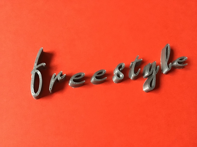 FREESTYLE font lowercase 3D letters STL file 3D Print 246750 FREESTYLE font lowercase 3D letters STL file 3D Print 246750