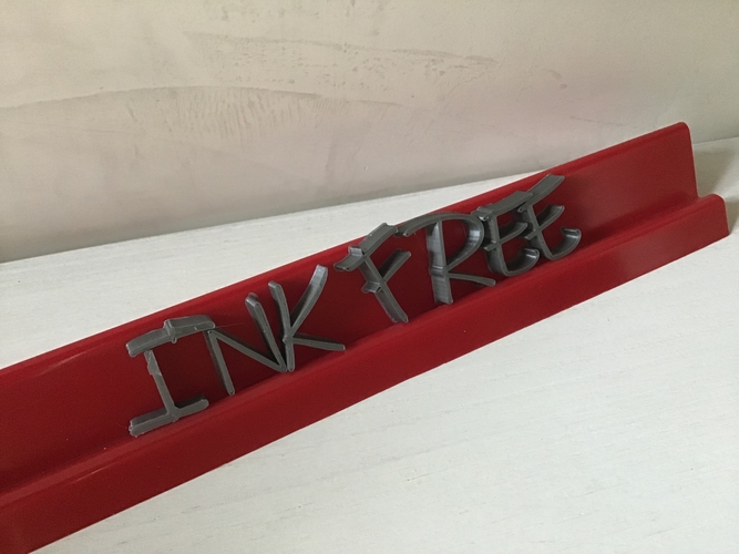 INKFREE font uppercase 3D letters STL file 3D Print 246753 INKFREE font uppercase 3D letters STL file 3D Print 246753