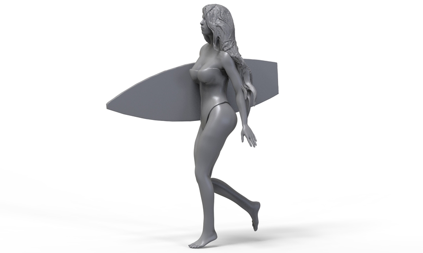 Beach Girl 3D Print 246856 Beach Girl 3D Print 246856