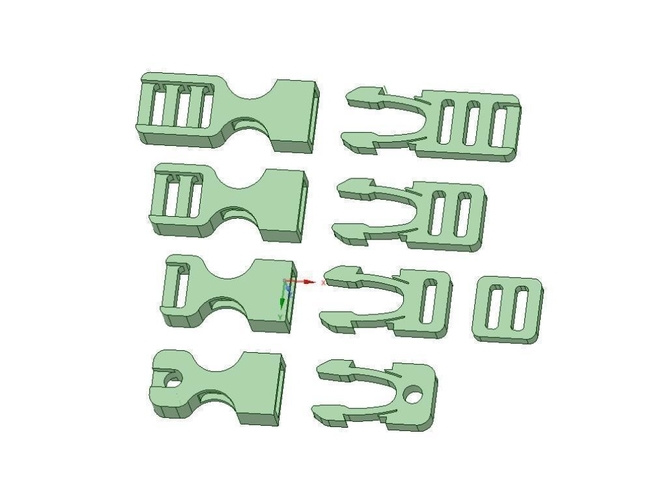Powerful small belt buckle / snap clicp 3D Print 246870