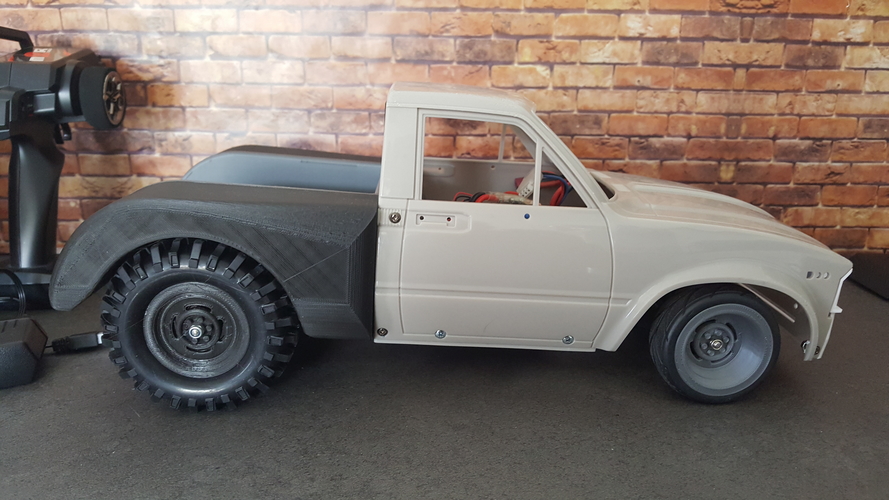 WlToys 12428 conversion kit v2 for street racers / RC4WD Hilux 3D Print 246933 WlToys 12428 conversion kit v2 for street racers / RC4WD Hilux 3D Print 246933