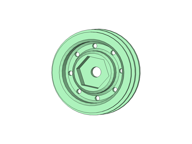 Rims Wheels for WPL 1:16 Truck 12mm Hex. 3D Print 246940 Rims Wheels for WPL 1:16 Truck 12mm Hex. 3D Print 246940
