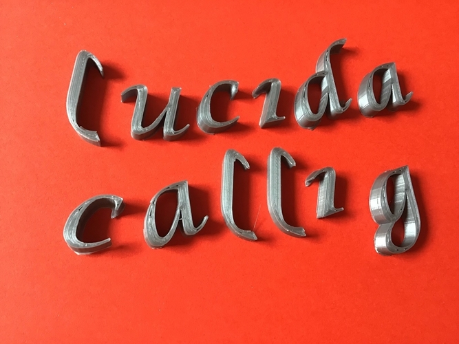 LUCIDA CALLIGRAPHY font lowercase 3D letters STL file 3D Print 247002 LUCIDA CALLIGRAPHY font lowercase 3D letters STL file 3D Print 247002