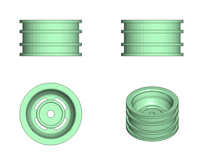 1.55" large (25 mm) Wheels Rims Scaler Crawler Trucks Cars 3D Print 247104 1.55" large (25 mm) Wheels Rims Scaler Crawler Trucks Cars 3D Print 247104