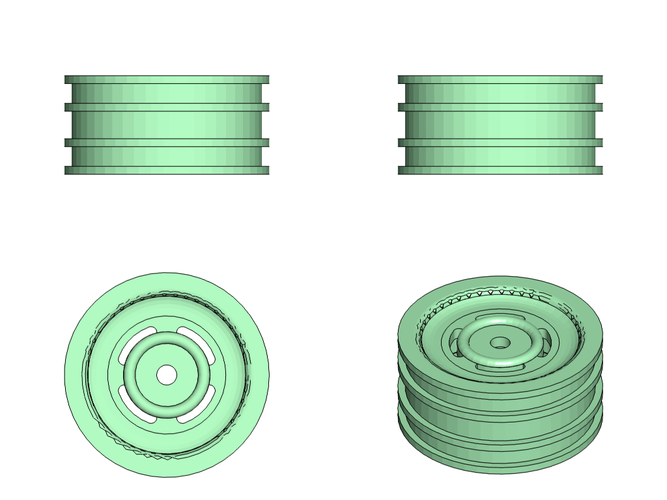1.9" Wheels Rims Scaler Crawler Trucks Cars 3D Print 247106 1.9" Wheels Rims Scaler Crawler Trucks Cars 3D Print 247106