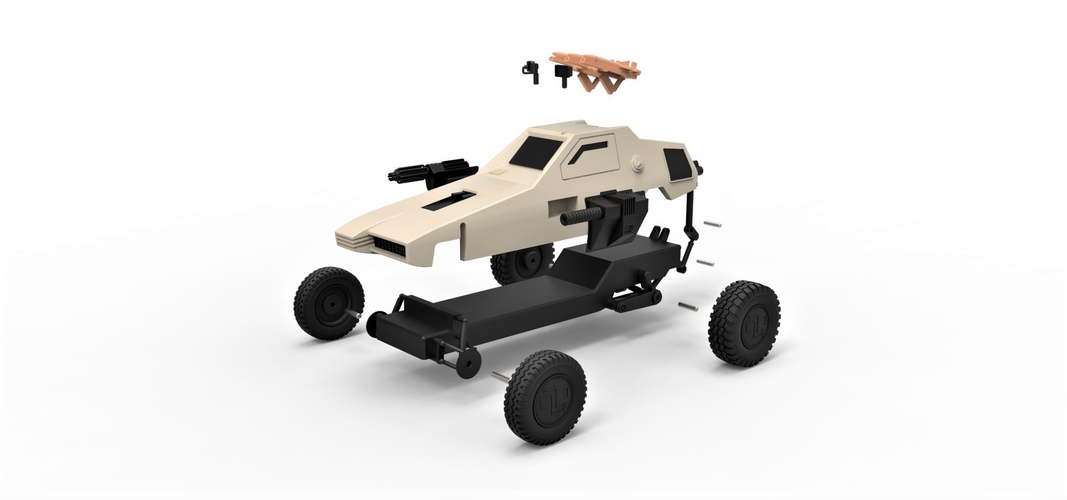 Diecast model Dune buggy from movie Megaforce 1982 Scale 1:24 3D Print 247135 Diecast model Dune buggy from movie Megaforce 1982 Scale 1:24 3D Print 247135