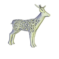 Small deer _voronoi 3D Printing 247181