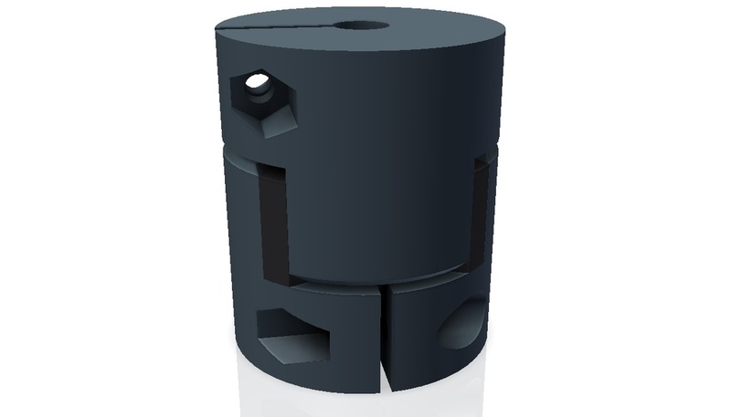 Coupling with flexible center part