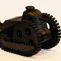 Small Caricature WWI toy Renault FT-17 tank 3D Printing 24757
