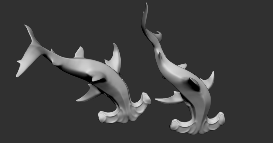 Hammerhead shark 3D Print 247708 Hammerhead shark 3D Print 247708