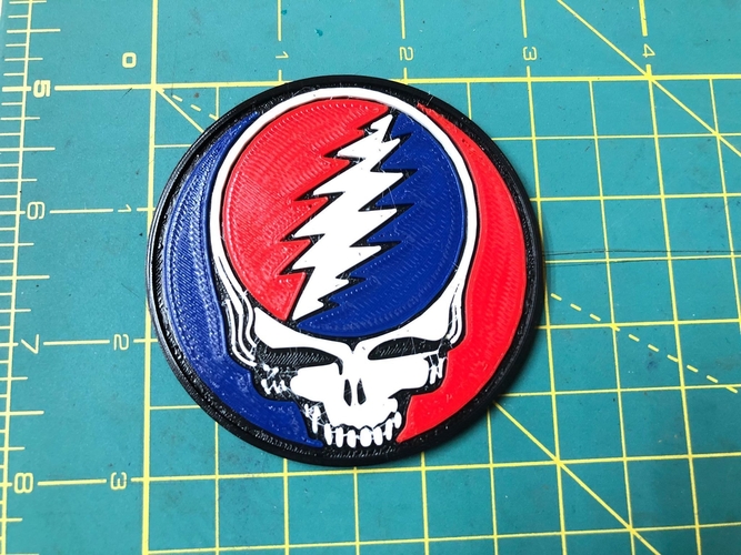 3in Grateful Dead Disk (REMIX for MULTI COLOR) 3D Print 247832 3in Grateful Dead Disk (REMIX for MULTI COLOR) 3D Print 247832