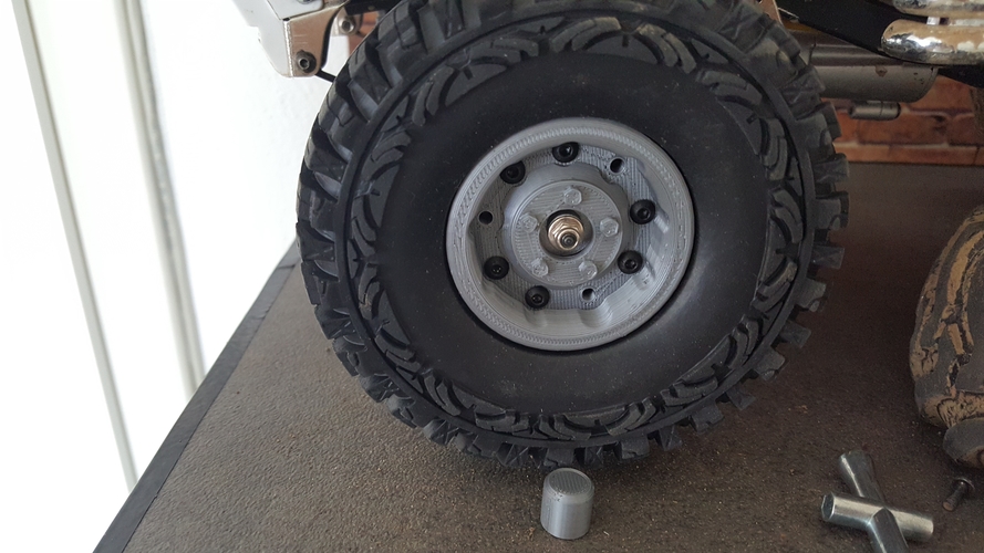 Crawler Scaler Rims 1.9" for HG P407 Tamiya Bruiser Clone 220mm 3D Print 248223 Crawler Scaler Rims 1.9" for HG P407 Tamiya Bruiser Clone 220mm 3D Print 248223