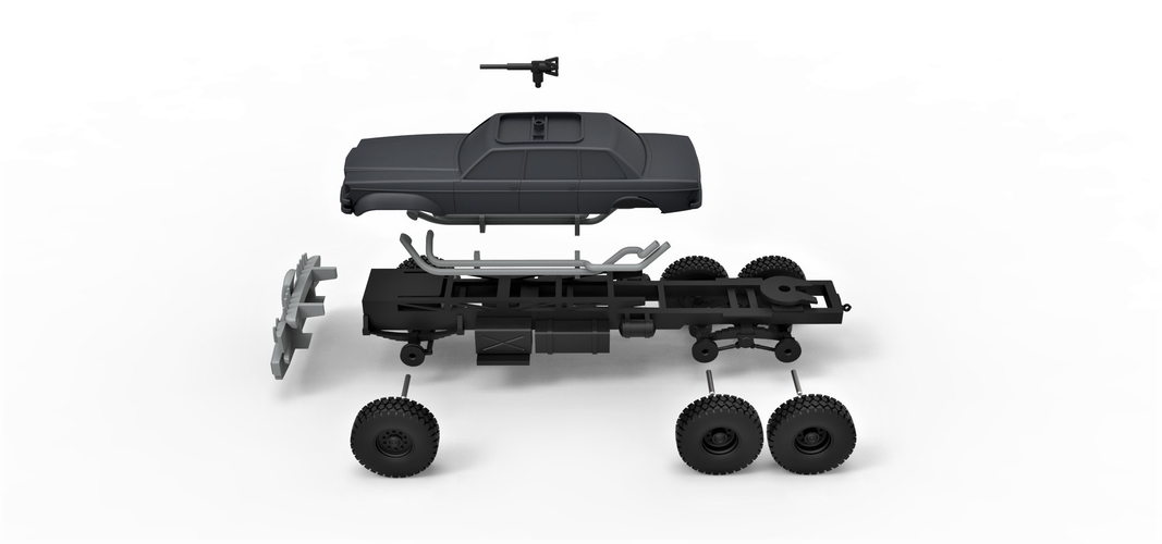 Diecast model truck from Mad Max Fury road Scale 1:43 3D Print 248286 Diecast model truck from Mad Max Fury road Scale 1:43 3D Print 248286