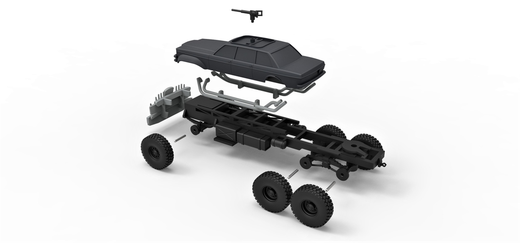 Diecast model truck from Mad Max Fury road Scale 1:43 3D Print 248287 Diecast model truck from Mad Max Fury road Scale 1:43 3D Print 248287