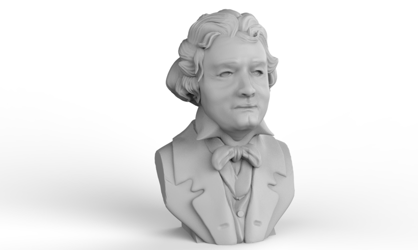 Ludwig van Beethoven 3D Print 248373 Ludwig van Beethoven 3D Print 248373