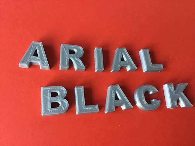 ARIAL BLACK font uppercase and lowercase 3D letters STL file 3D Print 248382 ARIAL BLACK font uppercase and lowercase 3D letters STL file 3D Print 248382