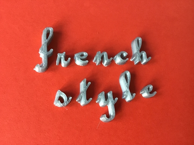 FRENCH STYLE font uppercase and lowercase 3D letters STL file 3D Print 248413 FRENCH STYLE font uppercase and lowercase 3D letters STL file 3D Print 248413