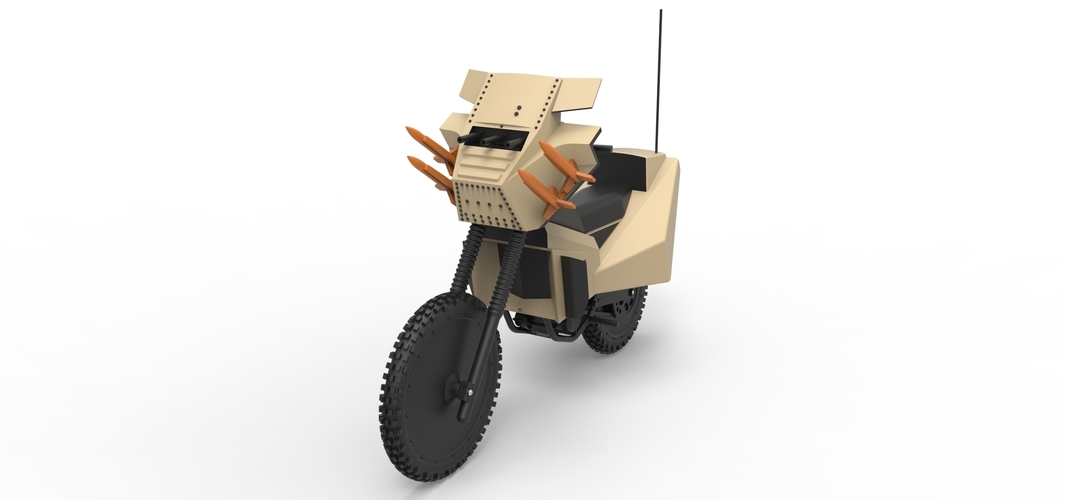 Diecast model Military bike from Megaforce 1982 Scale 1:12 3D Print 248427 Diecast model Military bike from Megaforce 1982 Scale 1:12 3D Print 248427