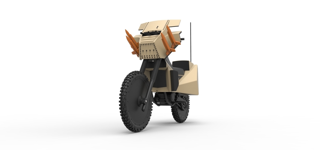 Diecast model Military bike from Megaforce 1982 Scale 1:12 3D Print 248428 Diecast model Military bike from Megaforce 1982 Scale 1:12 3D Print 248428
