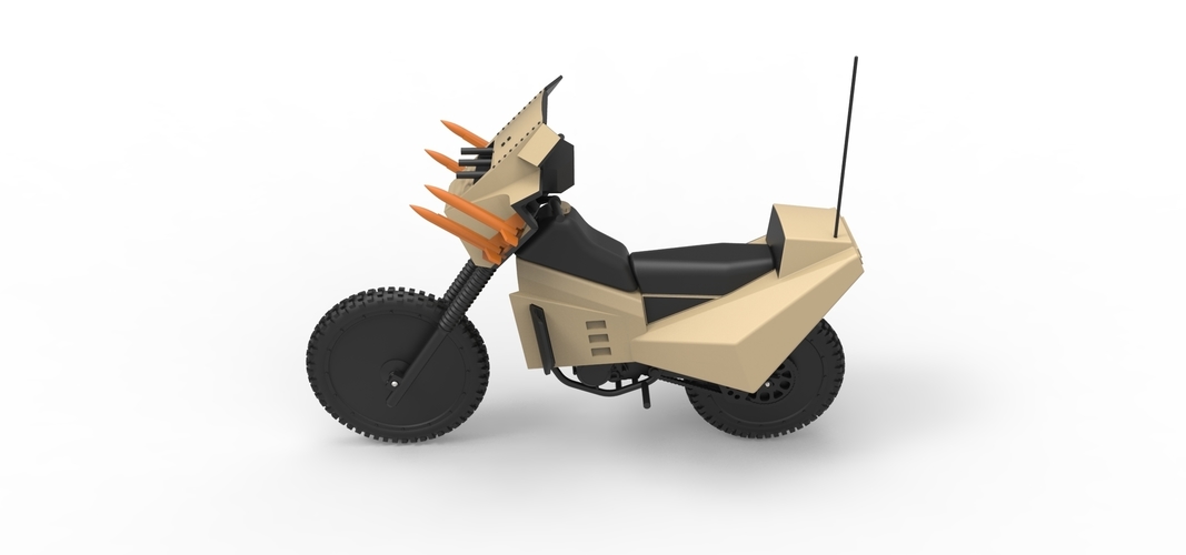 Diecast model Military bike from Megaforce 1982 Scale 1:12 3D Print 248432 Diecast model Military bike from Megaforce 1982 Scale 1:12 3D Print 248432