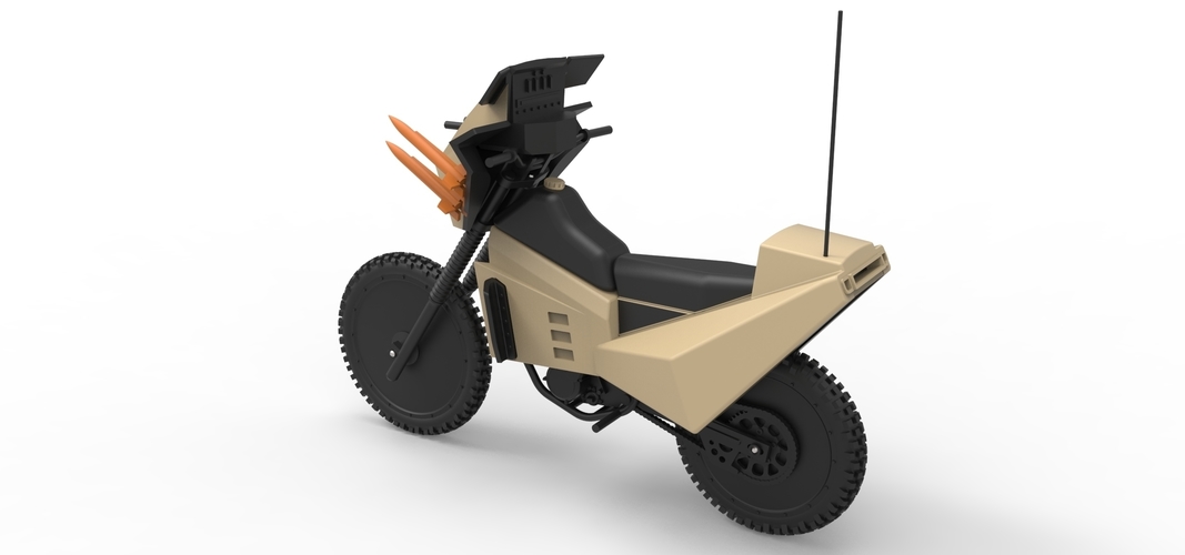 Diecast model Military bike from Megaforce 1982 Scale 1:12 3D Print 248434 Diecast model Military bike from Megaforce 1982 Scale 1:12 3D Print 248434