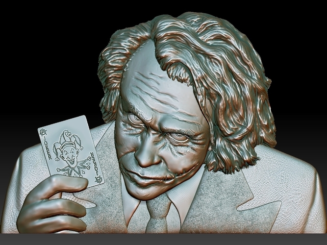 Joker 3d model bas relief - for cnc router or 3D printing 3D Print 248703 Joker 3d model bas relief - for cnc router or 3D printing 3D Print 248703