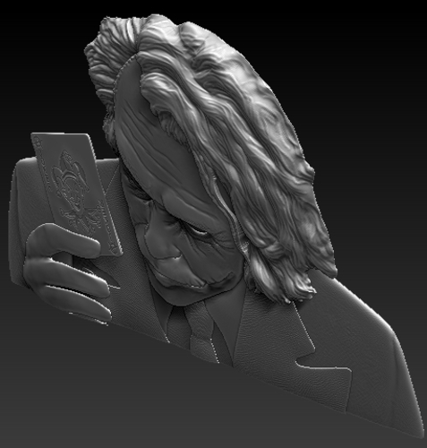 Joker 3d model bas relief - for cnc router or 3D printing 3D Print 248705 Joker 3d model bas relief - for cnc router or 3D printing 3D Print 248705