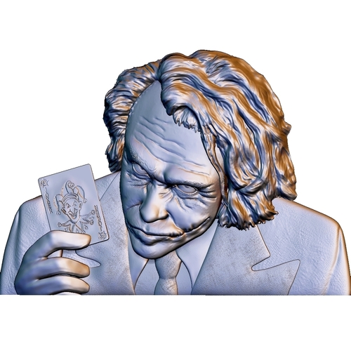 Joker 3d model bas relief - for cnc router or 3D printing 3D Print 248707 Joker 3d model bas relief - for cnc router or 3D printing 3D Print 248707