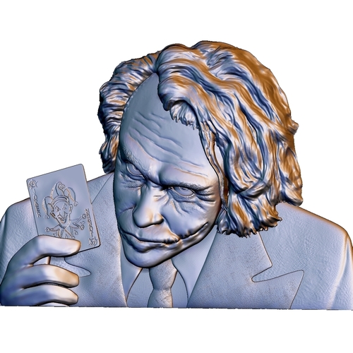 Joker 3d model bas relief - for cnc router or 3D printing 3D Print 248708 Joker 3d model bas relief - for cnc router or 3D printing 3D Print 248708