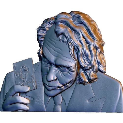 Joker 3d model bas relief - for cnc router or 3D printing 3D Print 248709 Joker 3d model bas relief - for cnc router or 3D printing 3D Print 248709