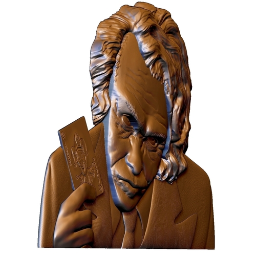 Joker 3d model bas relief - for cnc router or 3D printing 3D Print 248710 Joker 3d model bas relief - for cnc router or 3D printing 3D Print 248710