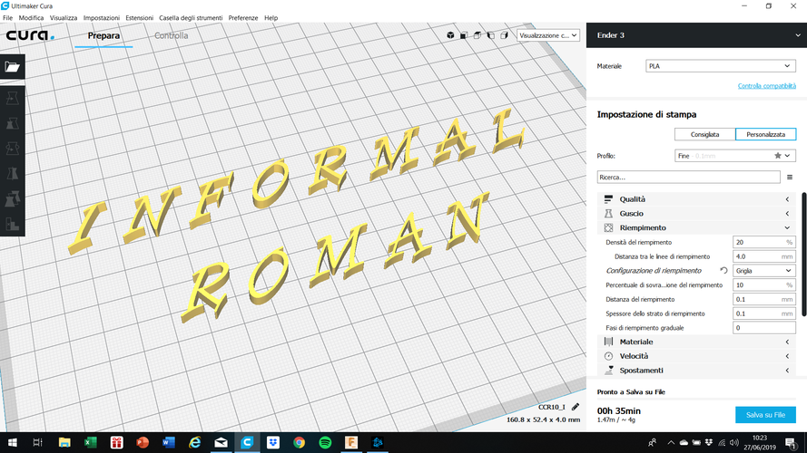 INFORMAL ROMAN font uppercase and lowercase 3D letters STL file 3D Print 249097 INFORMAL ROMAN font uppercase and lowercase 3D letters STL file 3D Print 249097