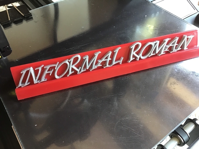 INFORMAL ROMAN font uppercase and lowercase 3D letters STL file 3D Print 249098 INFORMAL ROMAN font uppercase and lowercase 3D letters STL file 3D Print 249098