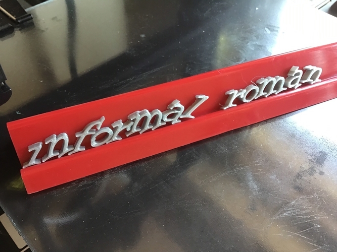 INFORMAL ROMAN font uppercase and lowercase 3D letters STL file 3D Print 249102 INFORMAL ROMAN font uppercase and lowercase 3D letters STL file 3D Print 249102