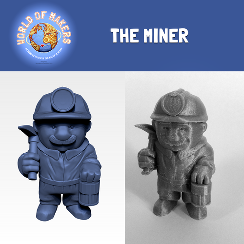 "The Miner" from the World of Makers series 3D Print 24928