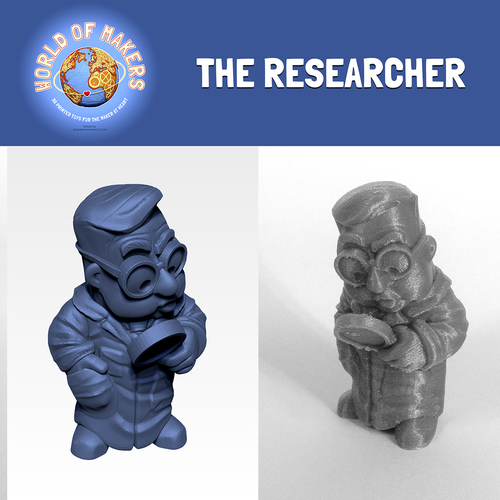 "The Researcher" from the World of Makers series 3D Print 24941