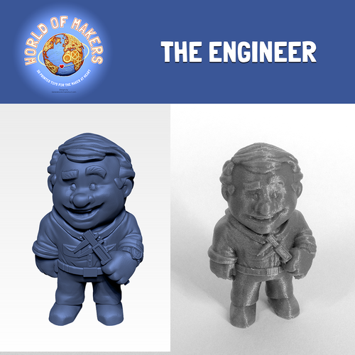 "The Engineer" from the World of Makers series 3D Print 24947