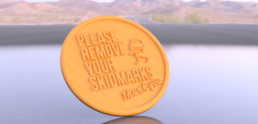 Toilet sign 'skidmark' 3D Print 249485 Toilet sign 'skidmark' 3D Print 249485