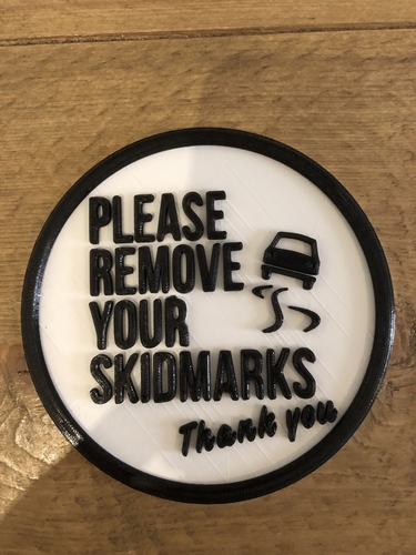 Toilet sign 'skidmark' 3D Print 249487 Toilet sign 'skidmark' 3D Print 249487